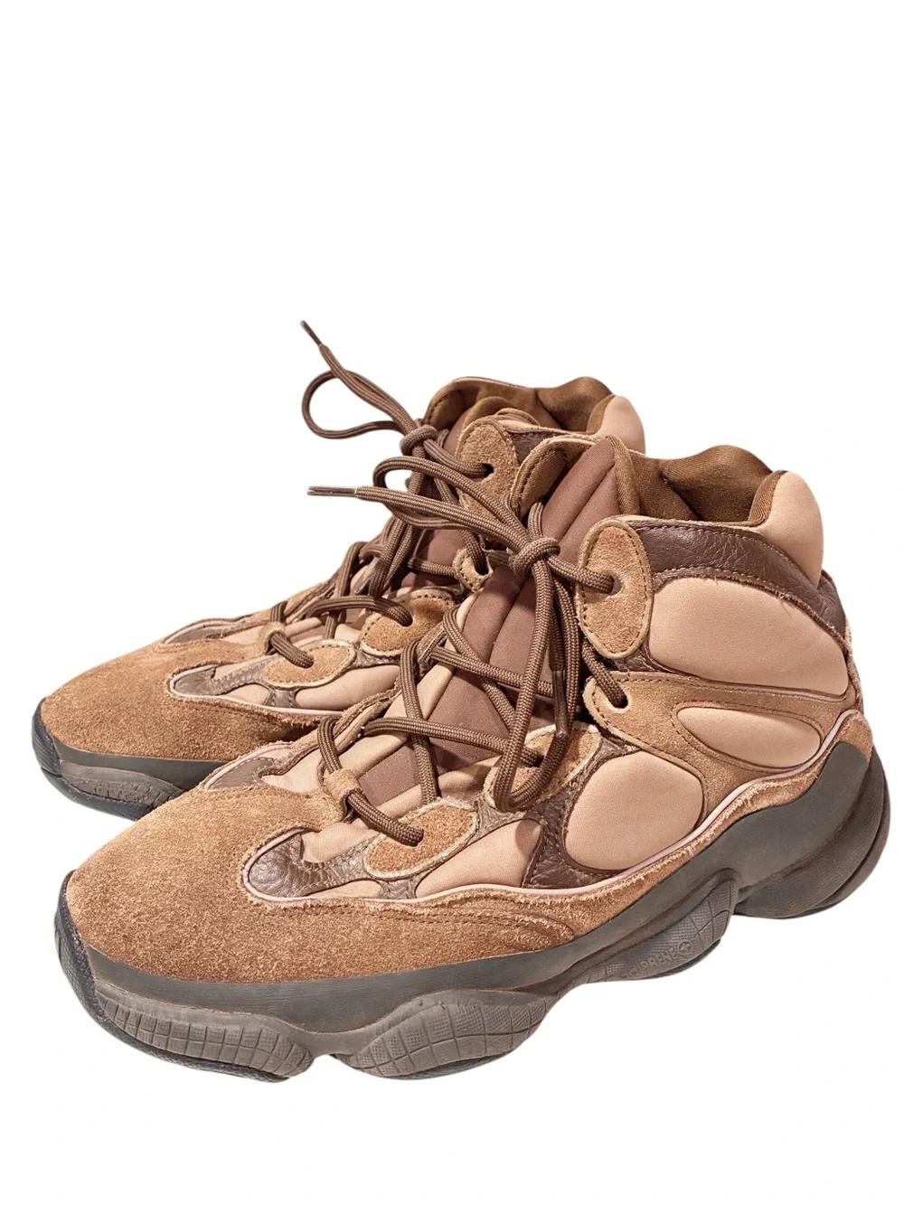 Yeezy 500 High Brown Suede Leather Mid Top Sneaker Boots Size 9.5